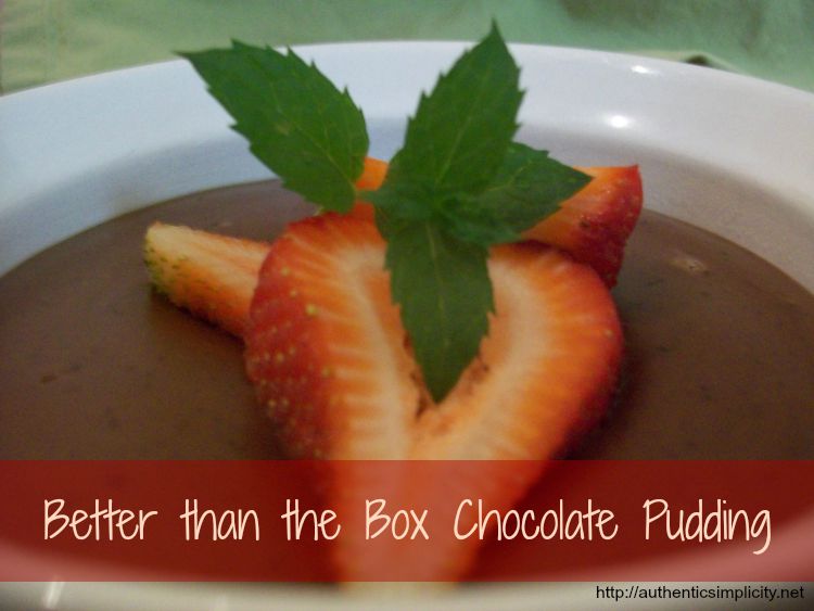 Better Than the Box Chocolate Pudding